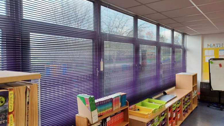 School venetian blinds