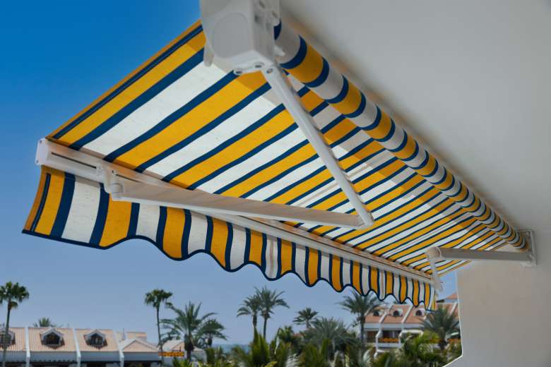 Awnings for commercial doors