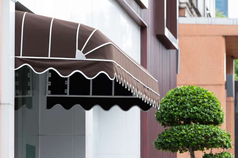 Awnings for commercial window