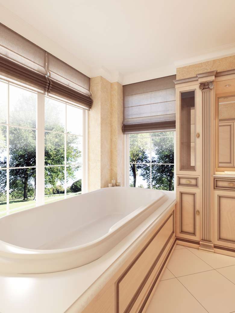 Bathroom window shutters