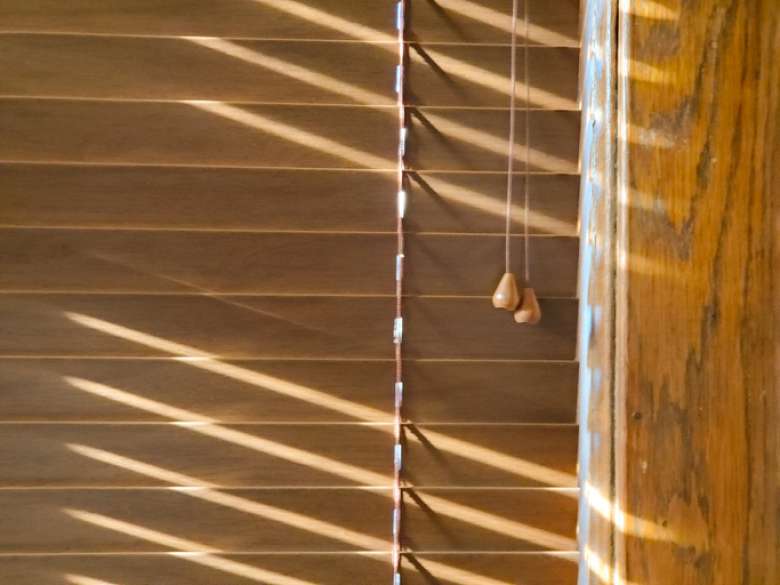 Faux wood blinds