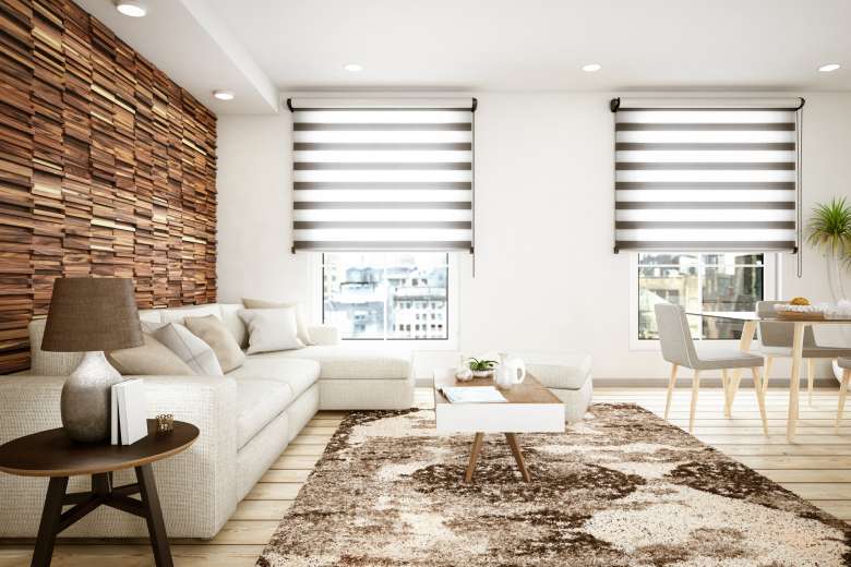 Roller blinds for living room