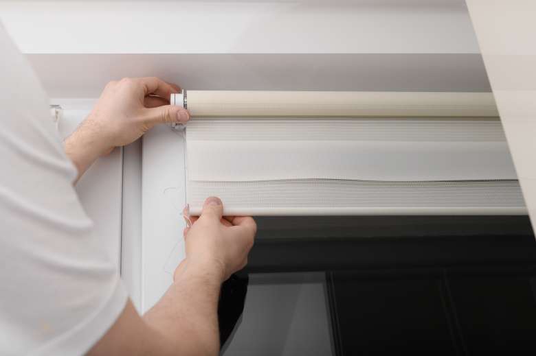 Roller blinds installation