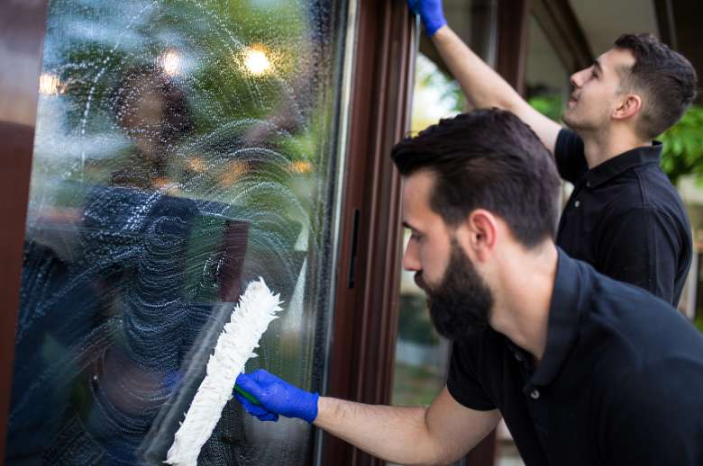 Window frame cleaning